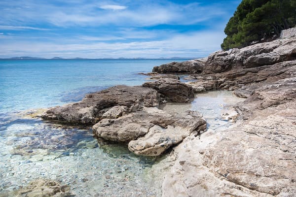 Strand Slanica - Murter, Kroatia